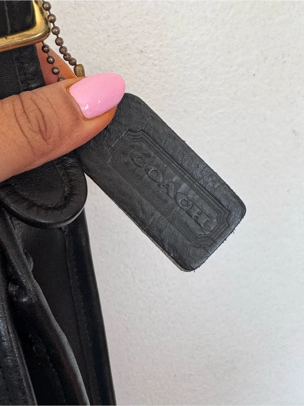 Coach 90’s Vintage Black Leather Classic Should Bag Style 1970 - Picture 8 of 15